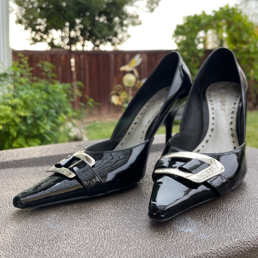 BCBGirls Patent Leather Pumps Black  7.5 - Picture 15 of 16